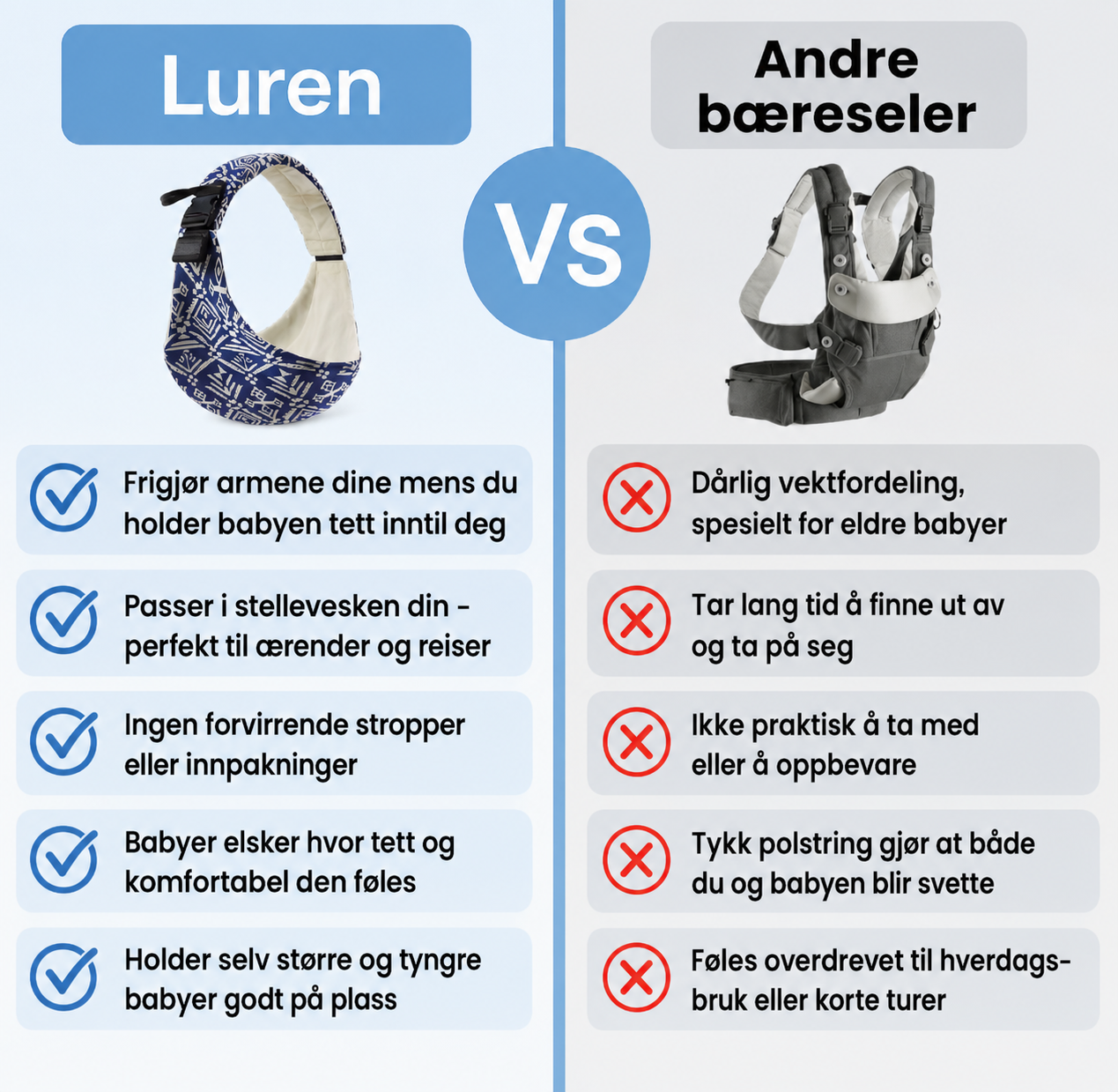 Justerbar bärsjal